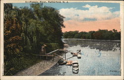 Scenic View of Passaic River Postcard