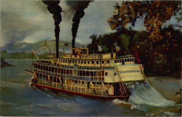 An Old-Fashioned Mississippi River Stern Wheeler Riverboats