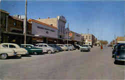 Business District of Comanche Postcard