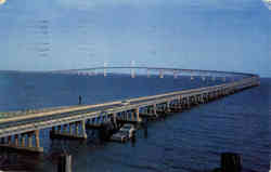 Chesapeake Bay Bridge Linking Western And Eastern Shores of Maryland Postcard