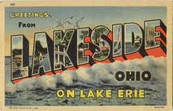 Greetings From Lakeside Ohio Postcard Postcard