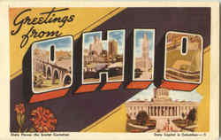 Greetings From Ohio Postcard