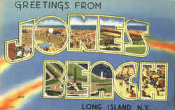 Greetings From Jones Beach, Long Island New York Postcard Postcard