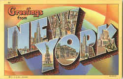 Greetings From New York Postcard