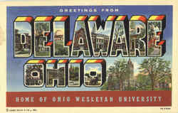 Greetings From Delaware Ohio Postcard Postcard