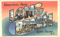 Greetings From Long Beach Long Island, NY Postcard Postcard