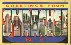 Greetings From Syracuse New York Postcard Postcard