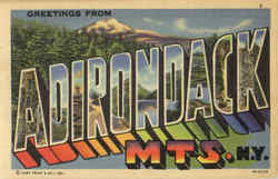 Greetings From The Adirondack Mts Adirondacks, NY Postcard Postcard