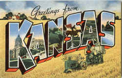 Greetings From Kansas Postcard