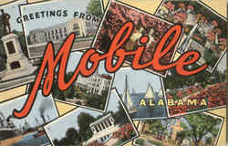 Greetings From Mobile Alabama Postcard Postcard