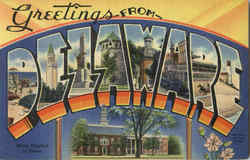 Greetings From Delaware Postcard