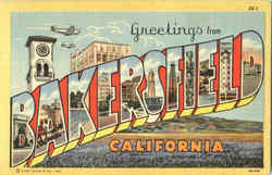 Greetings From Bakersfield Postcard