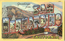 Greetings From San Bernardino Postcard