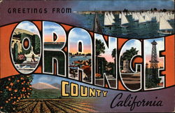 Greetings From Orange County California Postcard Postcard