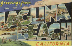 Greetings From Laguna Beach California Postcard Postcard