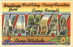 Greetings From Kansas Postcard