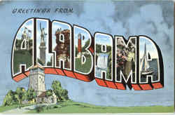 Greetings From Alabama Postcard