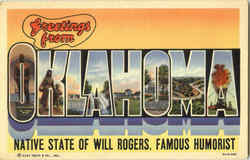 Greetings From Oklahoma Postcard