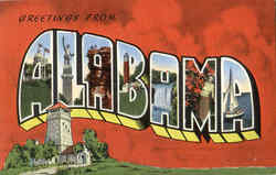 Greetings From Alabama Postcard Postcard