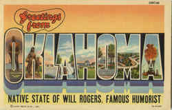 Greetings From Oklahoma Postcard Postcard