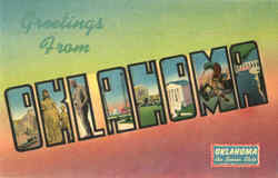 Greetings From Oklahoma Postcard