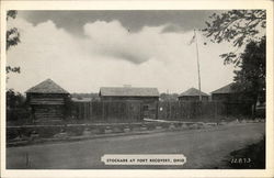 Stockade at Fort Recovery Postcard