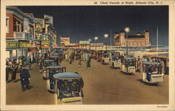 Chair Parade at Night Postcard