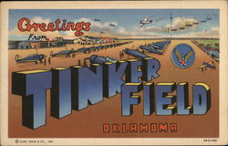 Greetings from Tinker Field, Oklahoma Postcard