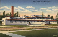 Officers Club, Camp McCoy Postcard