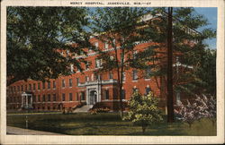 View of Mercy Hospital Postcard