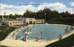 New Swimming Pool Beloit, WI Postcard Postcard Postcard