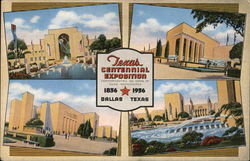 Texas Centennial Exposition, Commemorating 100 Years of Texas Independence Dallas, TX Postcard Postcard Postcard