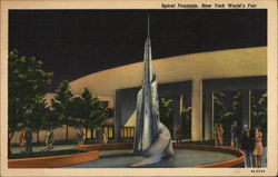 Spiral Fountain, New York World's Fair Postcard