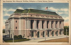 War Memorial Building, Birthplace of United Nations Charter Postcard