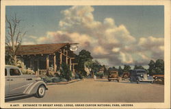 Entrance to Bright Angel Lodge, Grand Canyon National Park Arizona Postcard Postcard Postcard