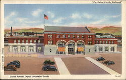 Union Pacific Depot Pocatello, ID Postcard Postcard Postcard