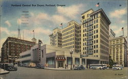 Portland Central Bus Depot Oregon Postcard Postcard Postcard