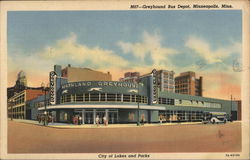 Greyhound Bus Depot Postcard