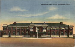 Burlington Route Depot Postcard