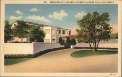 Residence of Claudette Colbert, Holmby Hills Postcard