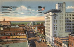 Central Avenue Looking West Postcard