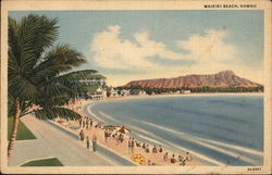 Waikiki Beach Honolulu, HI Postcard Postcard Postcard