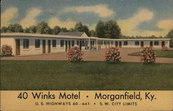 40 Winks Motel Postcard