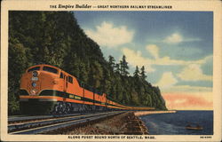 The Empire Builder - Great Northern Railway Streamliner Postcard