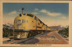 Union Pacific Streamliner "City of Los Angeles" Postcard