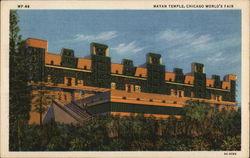 Reproduction of Mayan Temple 1933 Chicago World Fair Postcard Postcard Postcard