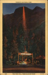 The Fire Fall From Glacier Point Postcard