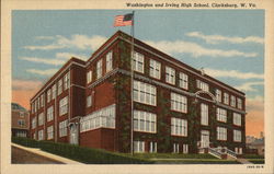 Washington and Irvin High School Clarksburg, WV Postcard Postcard Postcard