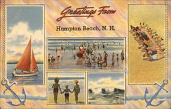 Greetings from Hampton Beach Postcard