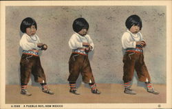 A Pueblo Boy, New Mexico Postcard